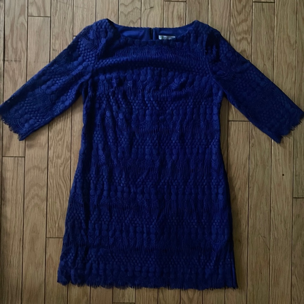 Eliza J Navy Lace Dress